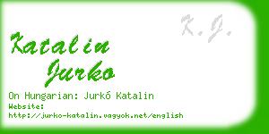 katalin jurko business card